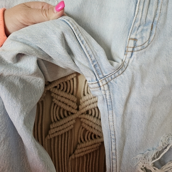 Zara Denim Mon Jean Distressed Light Blue Women's 10x27 - Picture 3 of 9